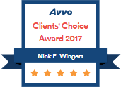 Nick Wingert 2017 Avvo Client' Choice